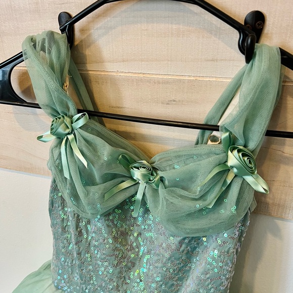 Weissman Ballerina Princess ballet tutu costume, green white recital, IC - Picture 2 of 7